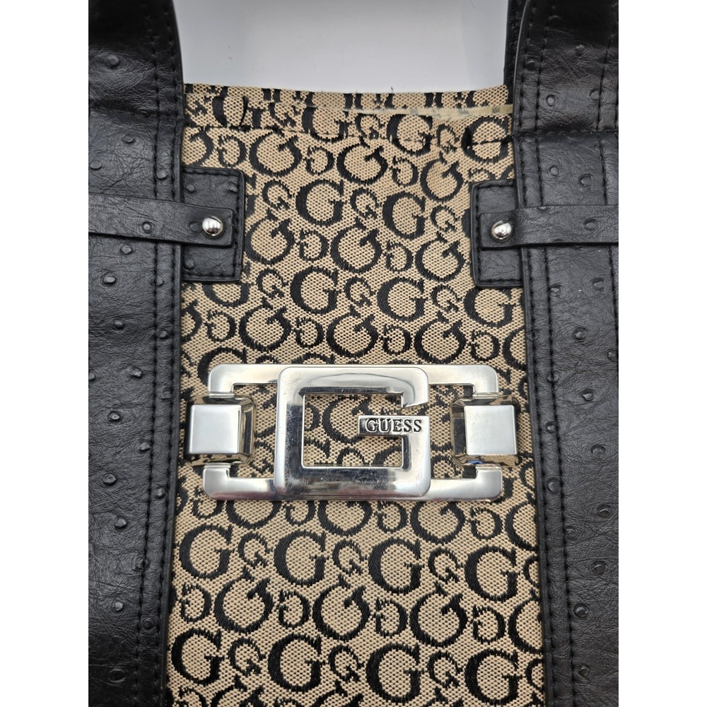 Vintage Guess Monogram Tote | Y2K Mob Wife Core - Picture 2 of 8